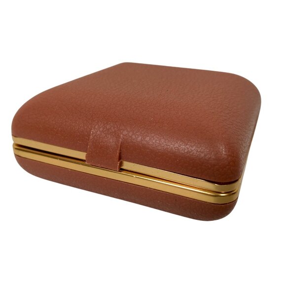 Vintage Seth Thomas Alarm Clock Travel Size Brown Foldable Plastic Case Glowing - Picture 14 of 16